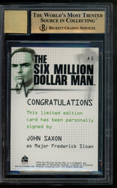 2004 Six Million Dollar Man S1&2 Autographs John Saxon Limited Auto BGS 9.5/10